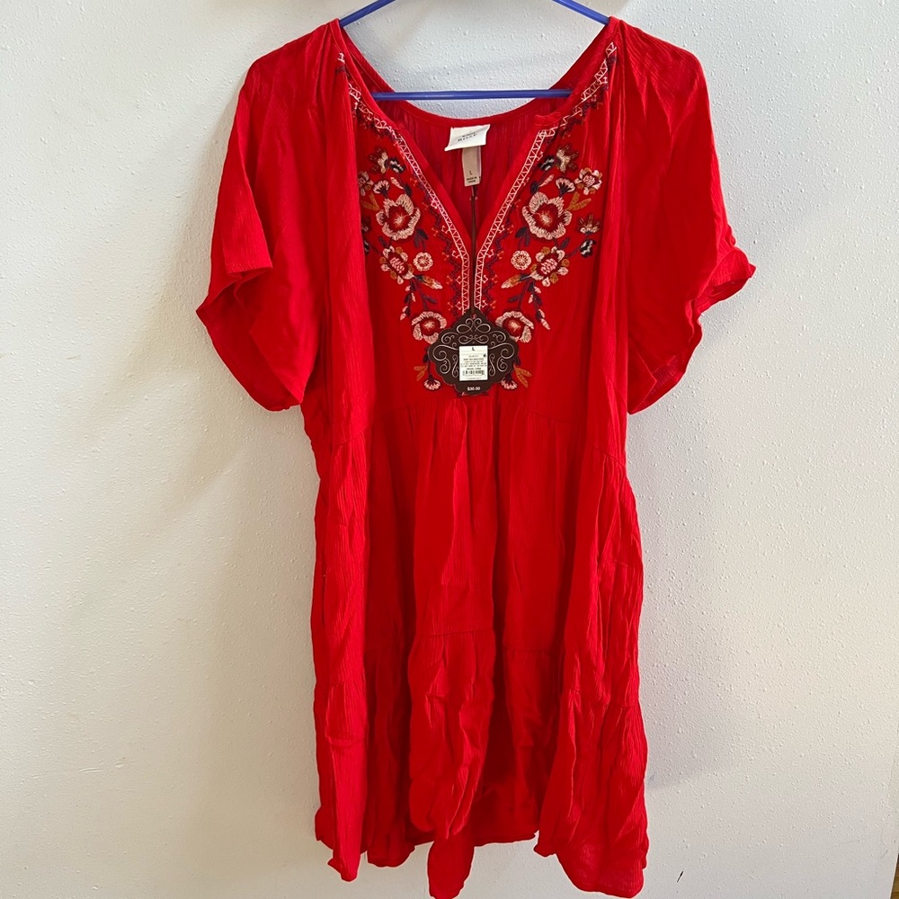 red dress